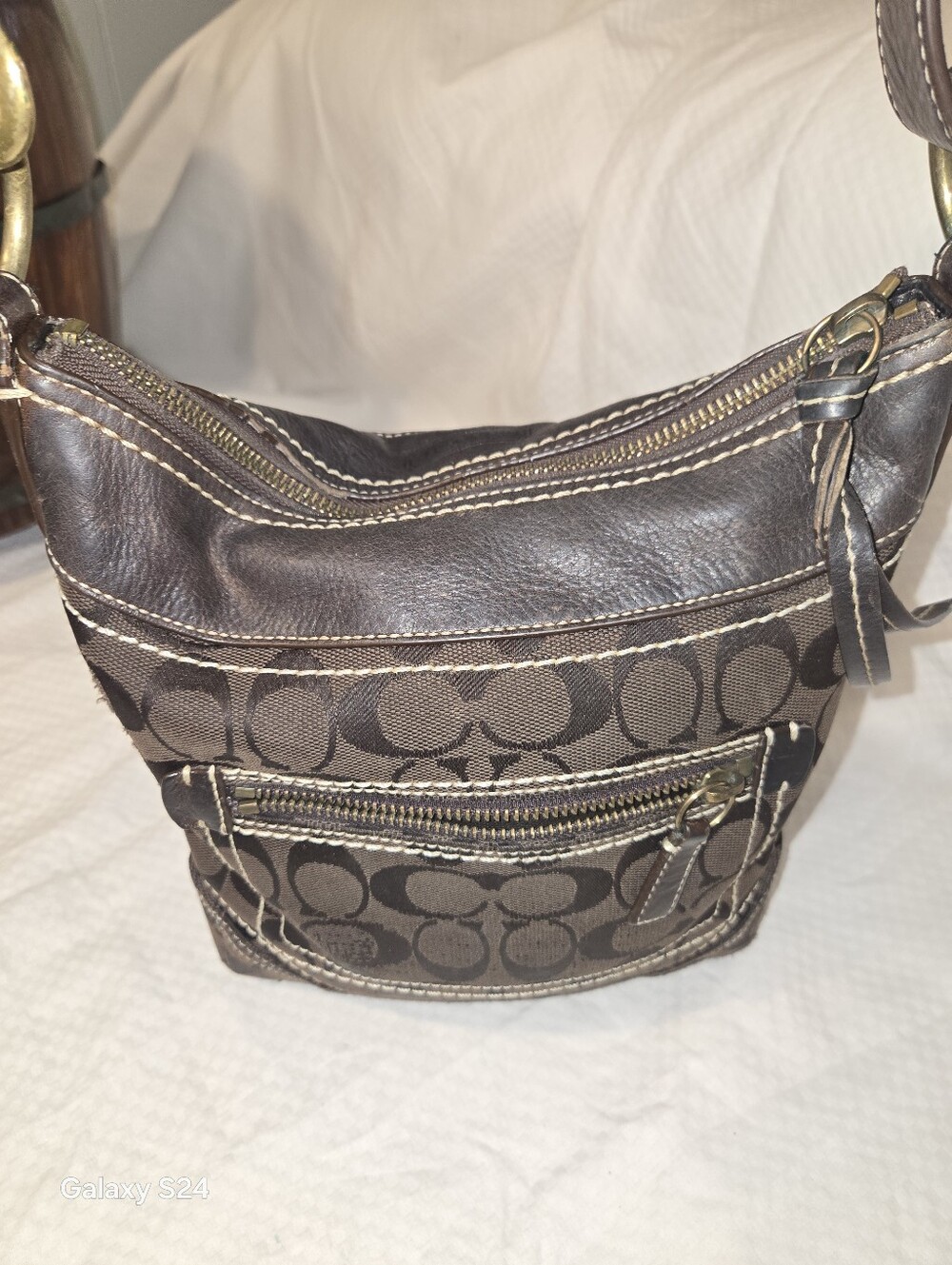 VINTAGE COACH Brown  BAG - Picture 13 of 17